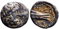 Ancient Coins - Phoenicia, Arados AE16 Zeus / Galley Prow