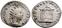 Ancient Coins - Trebonianus Gallus  Silver Antoninianus Temple