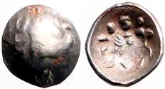 Ancient Coins - Arabia. Southern Himyarite. Amdān Bayān Yahaqbiḍ. AR7.5 Scyphate fraction