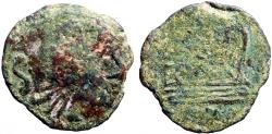 Ancient Coins - Roman Republic. Anonymous AE18 semis. Hispania mint