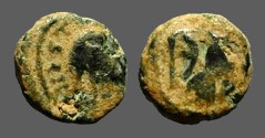 Ancient Coins - Justin I AE Pentanummium, Tyche of Antioch in shrine, Antioch.