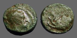 Ancient Coins - Seleukid Kingdom. Antiochos IV AE16 Elephant