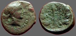 Ancient Coins - Lydia, Sardes AE14. Hd of Apollo / Club of Herakles w. lionskin