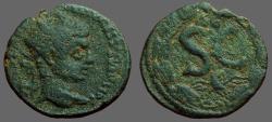 Ancient Coins - Caracalla AE18 Antioch, Syria, SC within wreath. 