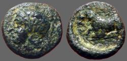 Ancient Coins - Ionia, Klazomenai AE11 Athena / Ram
