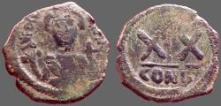 Ancient Coins - Phocas.AE22 Nummi XX. Constantinople