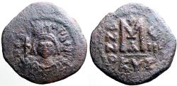 Ancient Coins - Maurice Tiberius AE31 Follis. Cyzicus year 8