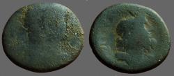 Ancient Coins - Hadrian Æ23  Judaea, Caesaraea Maritima.  Sarapis