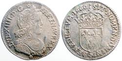 World Coins - France. Louis XIV AR20 1/12 Écu. 1660 Paris