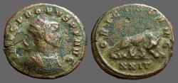 Ancient Coins - Probus billon Antoninianus.  Wolf and Twins. 