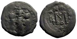 Ancient Coins - Heraclius AE23 follis, Heraclius, Heraclius Constantine, Empress Martina.