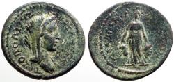 Ancient Coins - Trapezopolis, Caria AE20 pseudo-autonomous issue.  Boule / Cybele