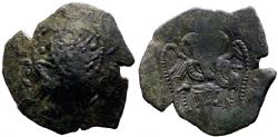 Ancient Coins - Latin Rulers of Constantinople AE24 Trachy.  Christ / Archangel Michael