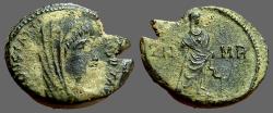 Ancient Coins - Constantine I The Great AE4 Constantine veiled and standing right 