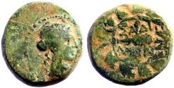 Ancient Coins - Lydia, Sardes, AE15 Apollo / Club within oak wreath.
