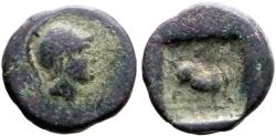 Ancient Coins - Phrygia, Kibyra AE12 Bull butting right