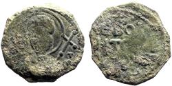 Ancient Coins - Crusader States, Principality of Antioch. Tancred. Regent AE22 Follis