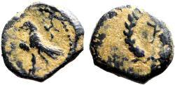 Ancient Coins - Nabataea. Aretas IV AE11 Eagle / Wreath