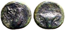 Ancient Coins - Aeolis, Kyme AE11 Eagle / Vase