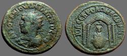 Ancient Coins - Philip I. AE24 Temple of Tyche.  Nisibis, Mesopotamia