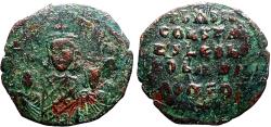Ancient Coins - Basil I the Macedonian, with Constantine & Leo AE27 Follis
