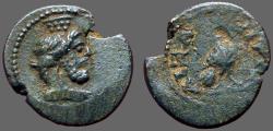 Ancient Coins - Aezanis, Phrygia. AE16, semi-autonomous issue.  Serapis / Eagle