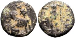 Ancient Coins - Pamphylia, Perge  AE12 Sphinx / Artemis