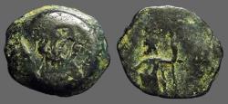 Ancient Coins - Ptolemy of Cyprus AE16 Hemiobol, Zeus holding grain ear. 