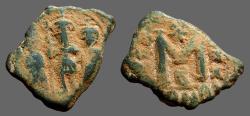 Ancient Coins - Heraclius & Heraclius Constantine, Empress Martina. AE23 Follis.  Constantinople