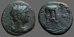 Ancient Coins - Hadrian AE19 Semis.  Lyre.