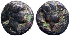 Ancient Coins - Islands off Caria, Rhodes AE10 Nymph Rhodos / Rose