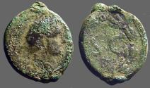Ancient Coins - Antoninus Pius AE18 Antioch on Orontes.  SC within wreath