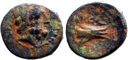 Ancient Coins - Phoenicia, Arados AE16 Zeus / Galley Prow