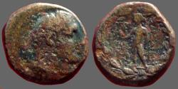 Ancient Coins - Sardes, Lydia AE16 Herakles / Apollo w. bird & laurel branch