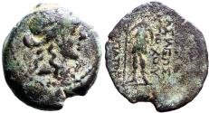 Ancient Coins - Seleukid Kings. Antiochos IX Eusebes Philopator AE19 Apollo / Artemis