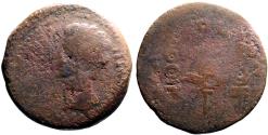 Ancient Coins - Augustus AE33 Spain, Colonia Patricia.  Aquila & Signa