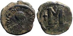 Ancient Coins - Justinian I AE30  Follis. Constantinople