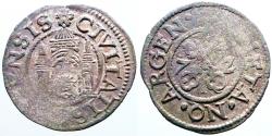 World Coins - Latvia, Riga AR18 Schilling City Gateway / Coat of Arms w. crossed keys. 1572