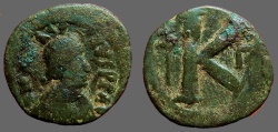 Ancient Coins - Anastasius I AE27 1/2 Follis. long cross.  gamma officiana