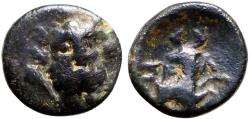 Ancient Coins - Selge, Pisidia AE13 Herakles facing / Stag