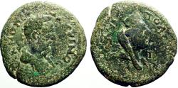 Ancient Coins - Macrinus AE24 Cilicia, Flaviopolis-Flavias. Tyche