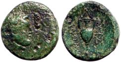 Ancient Coins - Lydia, Sardes  AE14 Herakles / Amphora