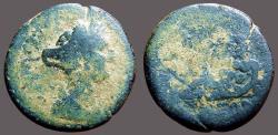 Ancient Coins - Sabina AE25  Sardes, Lydia.  River God Hermos reclines left.