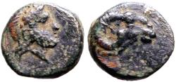 Ancient Coins - Troas, Kebren AE9 Ram / Apollo