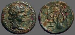 Ancient Coins - Mysia, Cyzicus. Pseudo-autonomous issue  AE15 Apollo / Lyre