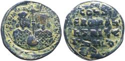 Ancient Coins - Constantine VII Porphyrogenitus & Romanus I AE25 Follis. Constantinople