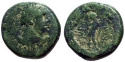 Ancient Coins - Sardes, Lydia AE16 Herakles / Apollo w. bird & laurel branch.