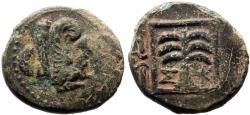 Ancient Coins - Skepsis, Troas AE20 Pegasos / Tree within frame