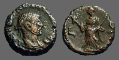 Ancient Coins - Diocletian billon tetradrachm, Alexandria. Eirene holds scepter & torch