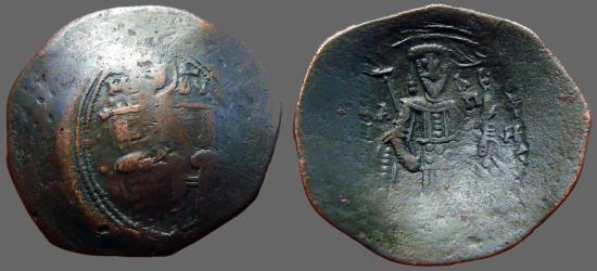 1185-1195 Aspron trachy #973373 Constantinople Isaac II Angelus Moneda BC 